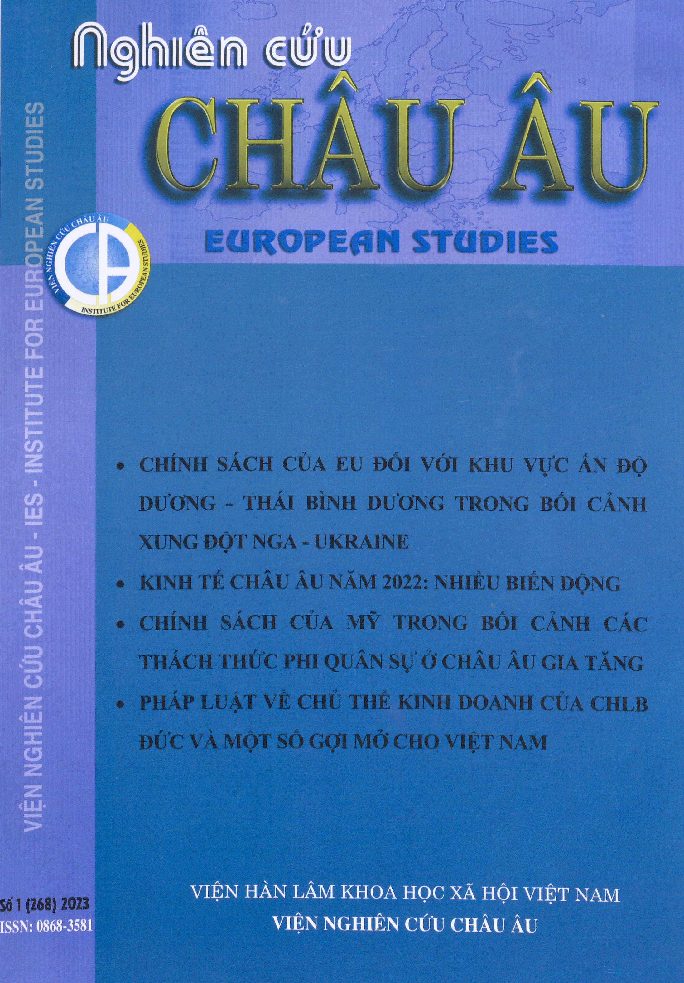 Tạp chí Nghiên cứu Châu Âu, số 1 năm 2023