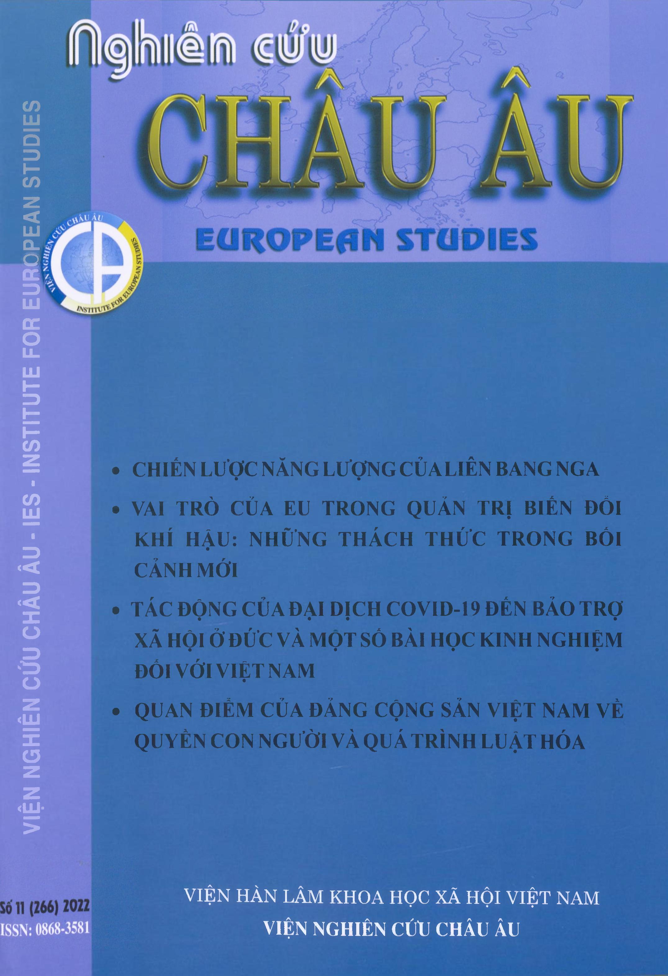 Tạp chí Nghiên cứu Châu Âu, số 11 năm 2022