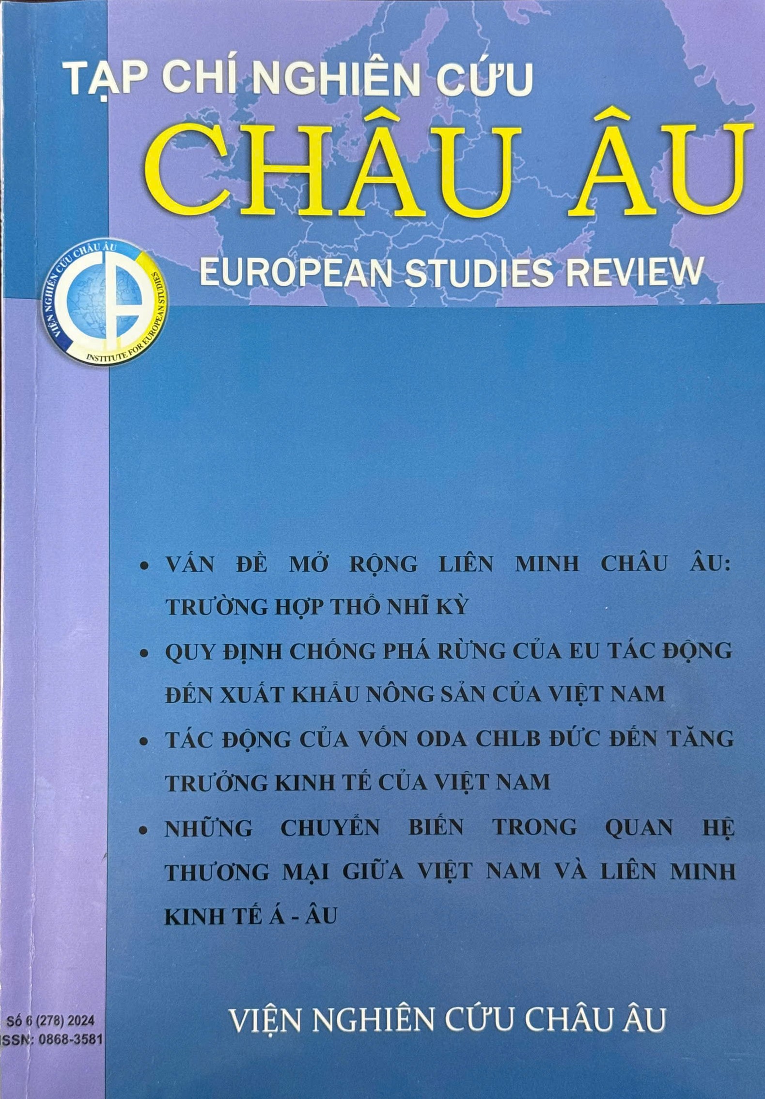 TẠP CHÍ NGHIÊN CỨU CHÂU ÂU SỐ 6 (2024)