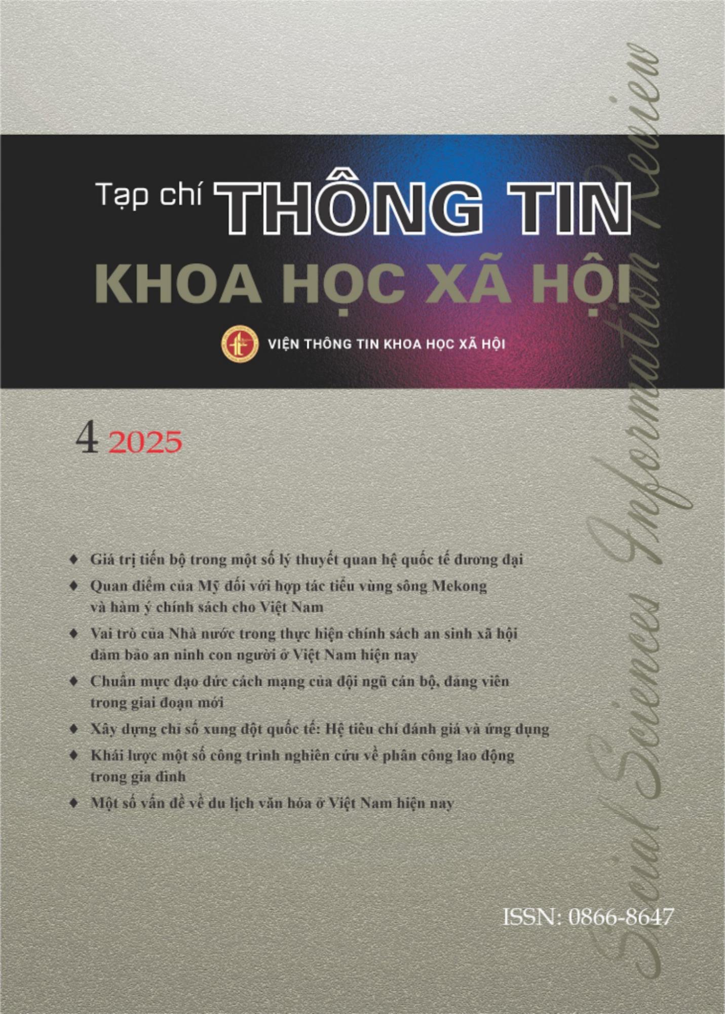 TẠP CHÍ THÔNG TIN KHOA HỌC XÃ HỘI SỐ 4 (2025)