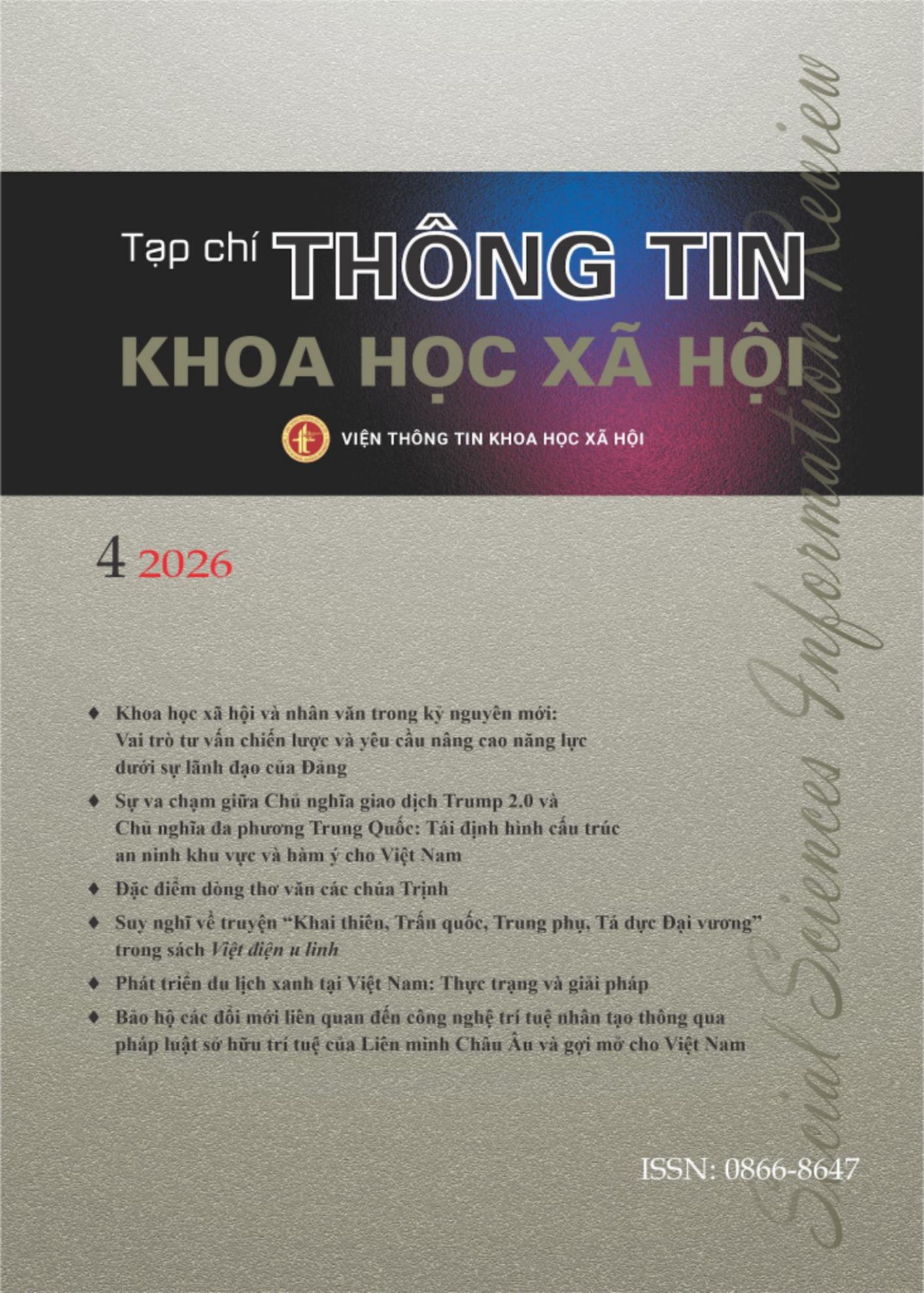 TẠP CHÍ THÔNG TIN KHOA HỌC XÃ HỘI SỐ 4 (2026)